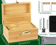 Bambus Box mit Zahlenschloss 24,7x17,2x 12,2cm