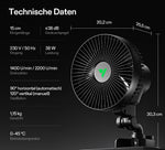 Bild in Galerie laden, AeroWave A6 Clip Fan Vivosun für Growzelte, 15 cm automatisch