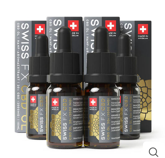 4x SwissFX ÖL 20% (10ml): 4 zum Preis von 3 Aktion!