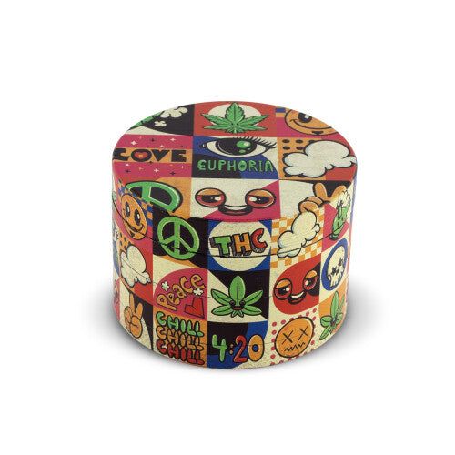 Euphoria Metal Grinders in 63 mm - 4 teilig, Groovy