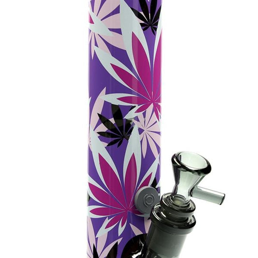 FIRE-FLOW™ X Black Leaf Glas Bong Zylinder