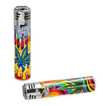 Bild in Galerie laden, Clipper Plastic JETFLAME Feuerzeuge groß, MAZED LEAVES - Black Cap