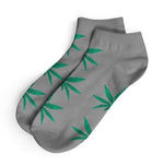 Bild in Galerie laden, Socken kurz, Damen, Gr. 36-42, grau mit grünen Hanfblättern (12 Paar/Set)