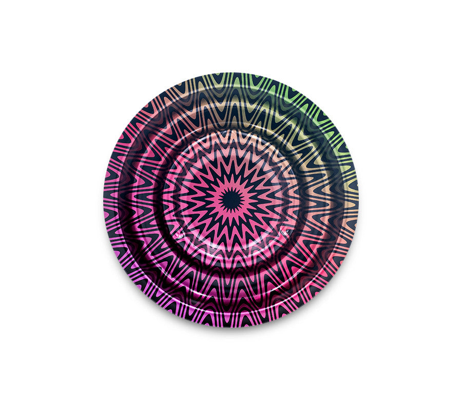 B4 FIRE-FLOW™ Metal Coffeeshop Ashtray Trippy #3 (⌀136 mm)