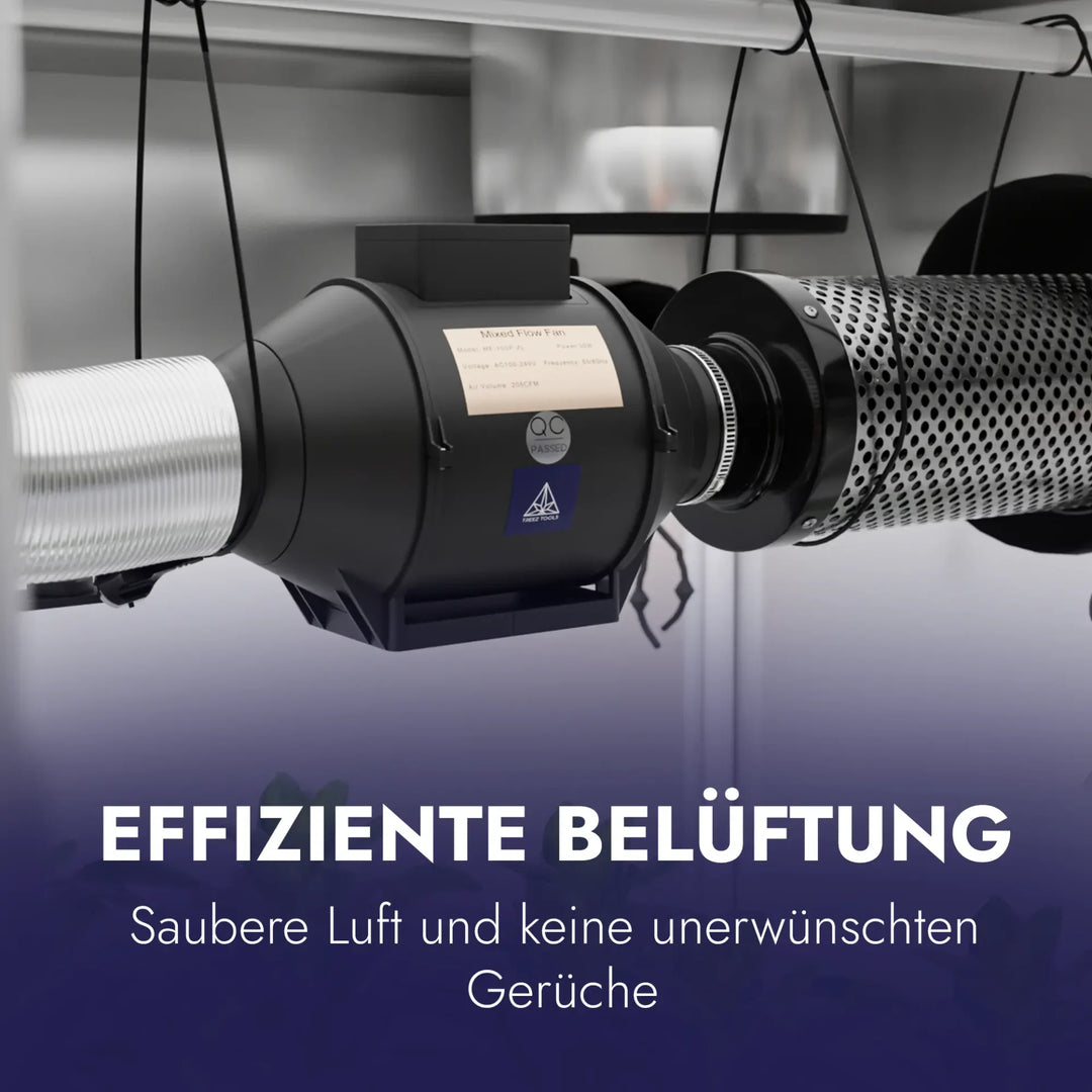 Grow Abluft Set 100mm – Ultimatives Leistungsstarkes und Effizientes Belüftungssystem für dein Grow