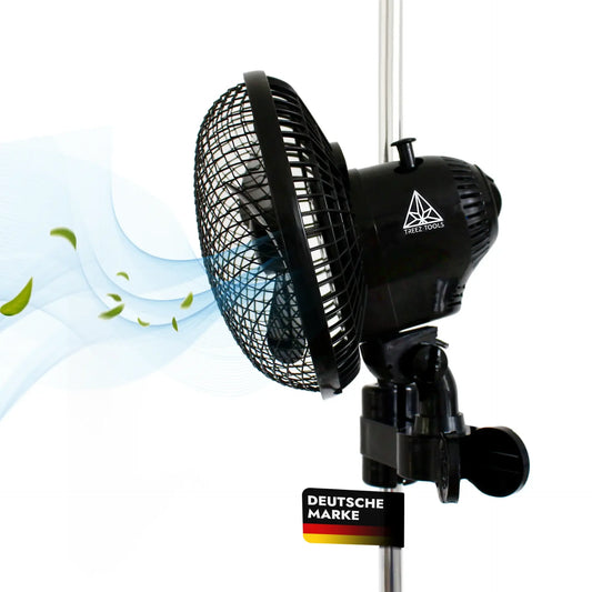 Oszillierender Ventilator – Hochwertiger Oszillierender Clip-On Ventilator mit 2 Geschwindigkeitsstufen