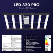 Grow Light LED 320W PRO – Energieeffiziente Vollspektrum LED-Pflanzenlampe
