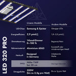 Bild in Galerie laden, Grow Light LED 320W PRO – Energieeffiziente Vollspektrum LED-Pflanzenlampe