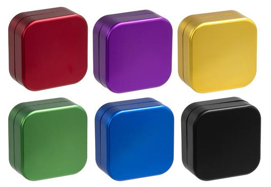 Aluminium Mühle/Grinder "Square", 2part, ø 55mm, diverse