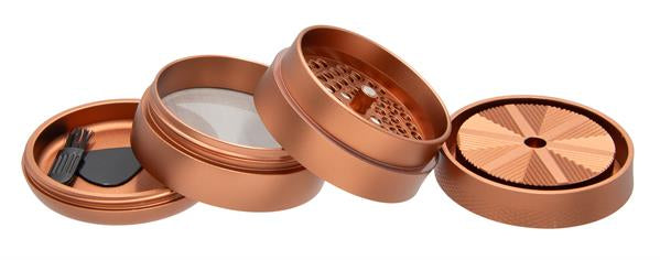 V-Syndicate Gridlock Metall Grinder/Pollinator 4 part, ø 72mm, Rosé Gold