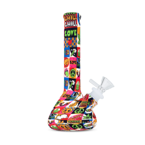 Silicon Bong, Design Groovy, Size 190*30*80 mm Funky Look, Tough Build