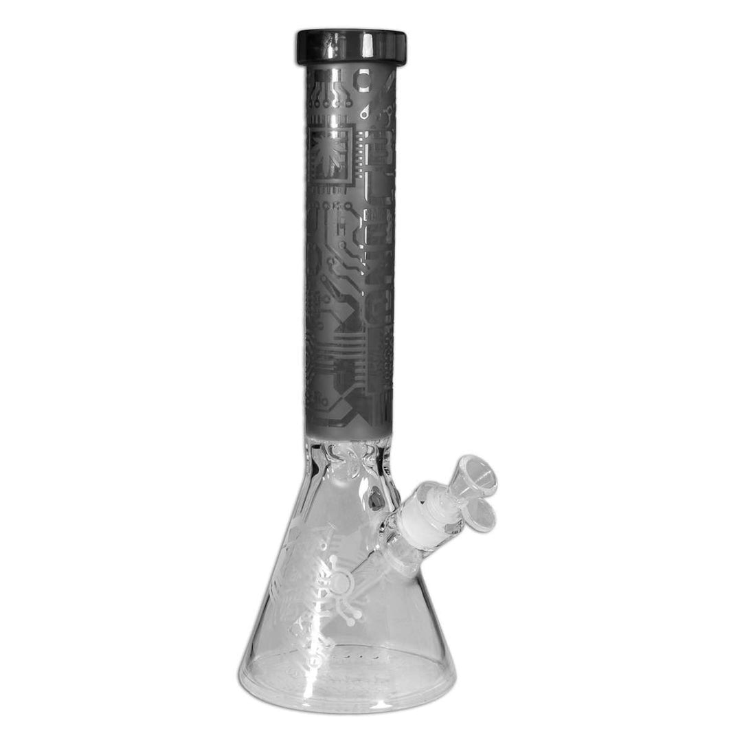 BLAZE GLASS Sandblazer Beaker Bong Ice grau