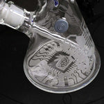 Bild in Galerie laden, BLAZE GLASS Sandblazer Beaker Bong Ice grau