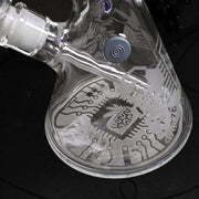 BLAZE GLASS Sandblazer Beaker Bong Ice grau