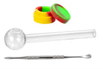 Bild in Galerie laden, Ölpfeifchen Set inkl. Silikondose &amp; Dabbing Tool, 3tlg.