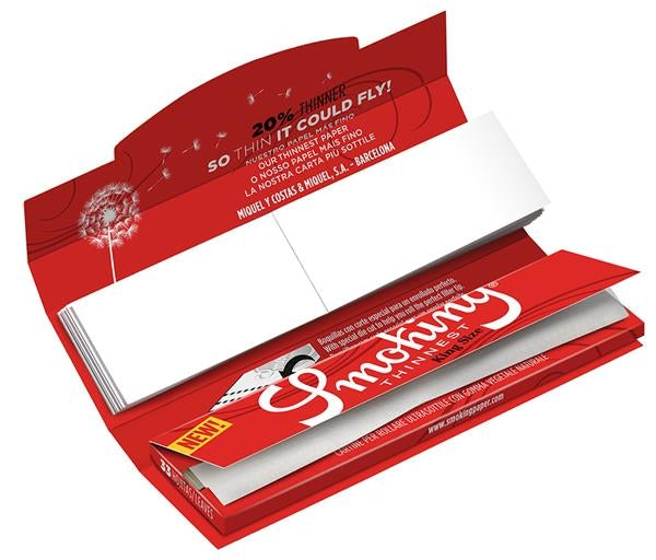 Smoking RED THINNEST King Size Papier + Filtertips