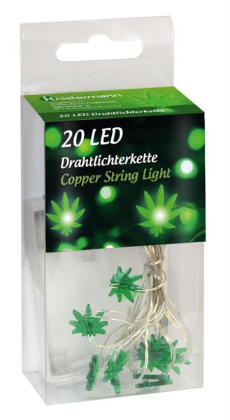 LED Drahtlichterketter "Hanf", grün