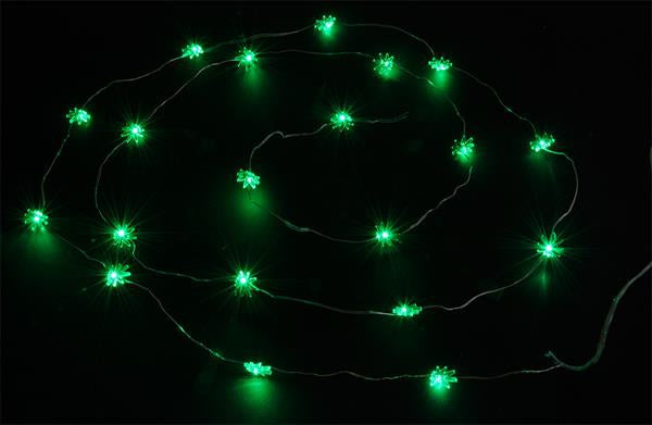 LED Drahtlichterketter "Hanf", grün