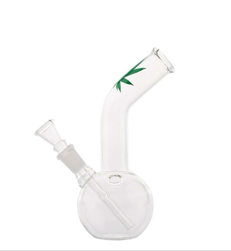 Blatt | Kleines Blatt Bouncer Saxo Glas Bong- H:16cm- Ø:24mm- SG:12mm