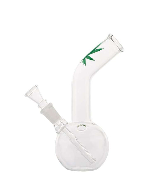 Blatt | Kleines Blatt Bouncer Saxo Glas Bong- H:16cm- Ø:24mm- SG:12mm