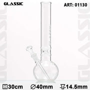 Glassic | Bouncer Glas Bong-H:30cm-Ø:40mm-Sockel:14.5mm-8pcs/Display