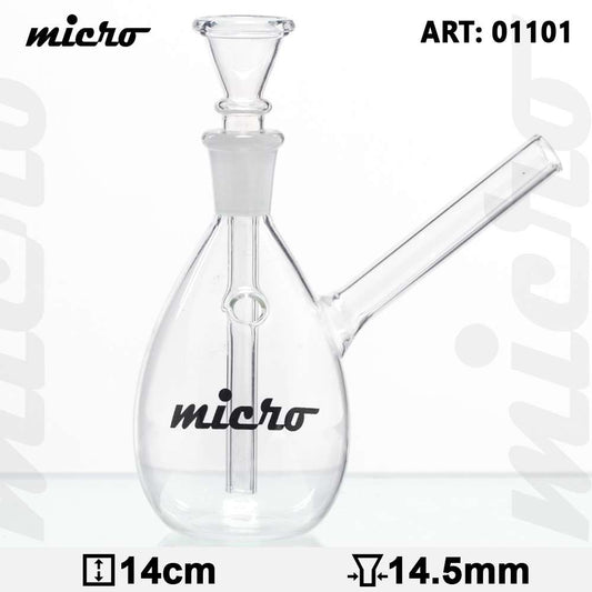 Mikro | Glas Bong - H:14cm - Sockel:14.5mm