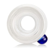 Glas-Kopf rund, großer Durchlass, 7cm, SG 18,8mm, weiß
