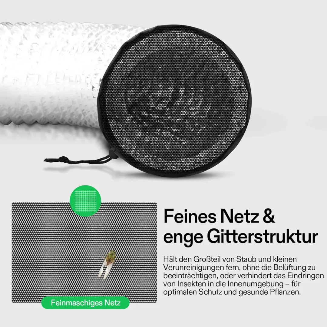 Growbox Luftkanalfilter- und Lüftungsabdeckung mit Gummizug und Befestigungsschnalle