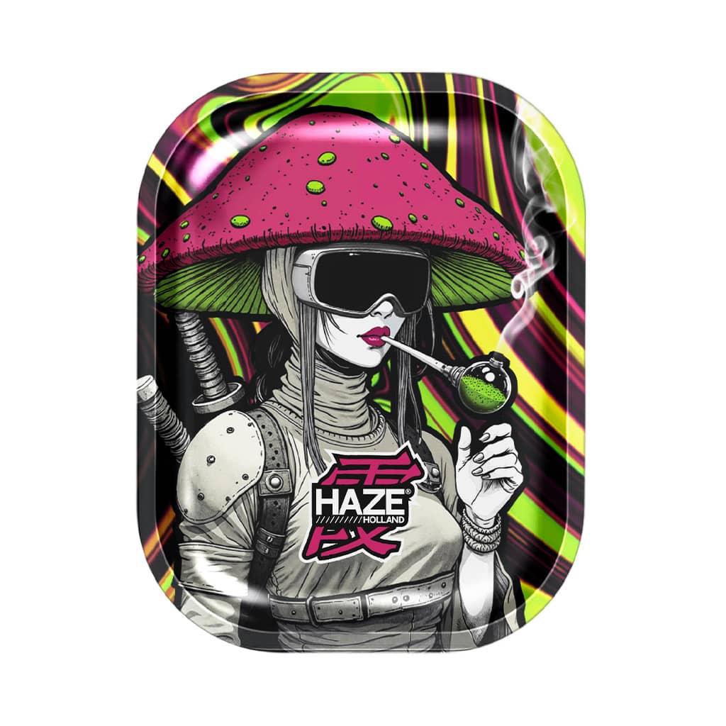 HAZE HOLLAND METALL-ROLLING- TRAY, KLEIN – GANJA WARS – SHROOM NINJA