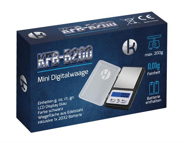 Knistermann KFB-B200 200g Mini Digitalwaage (0,01g)