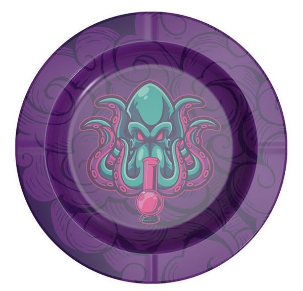 Metall-Aschenbecher, rund, "Octopus"