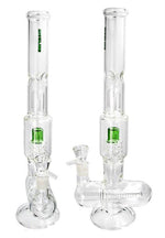 Bild in Galerie laden, Glas Bong Cross Tube Ice Percolator "Highline", grün, ca. 40cm