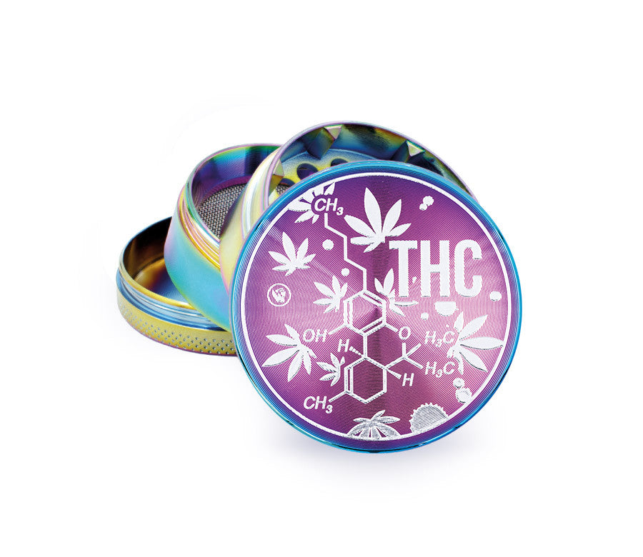 B4 FIRE-FLOW™ Metal Grinder Icy THC Molecule (⌀50 mm / 4-parts)