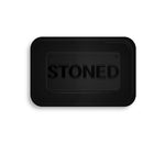 Bild in Galerie laden, B4 FIRE-FLOW™ Metal Rolling Tray Stoned Blurry Black on Black (275 mm x 175 mm)