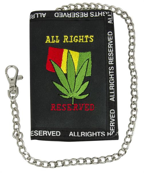Geldbörse ''Kette'', Kunstleder, "All rights reserved"