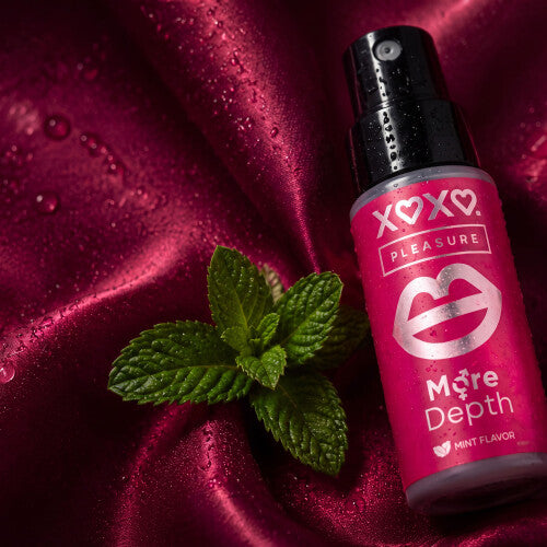 XOXO Pleasure More Depth - Mouth & Throat Spray for Smoother, Deeper Oral Play, Pour Deux, 15 ml