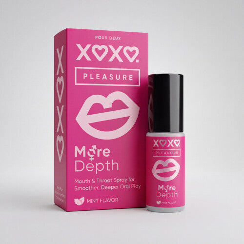 XOXO Pleasure More Depth - Mouth & Throat Spray for Smoother, Deeper Oral Play, Pour Deux, 15 ml