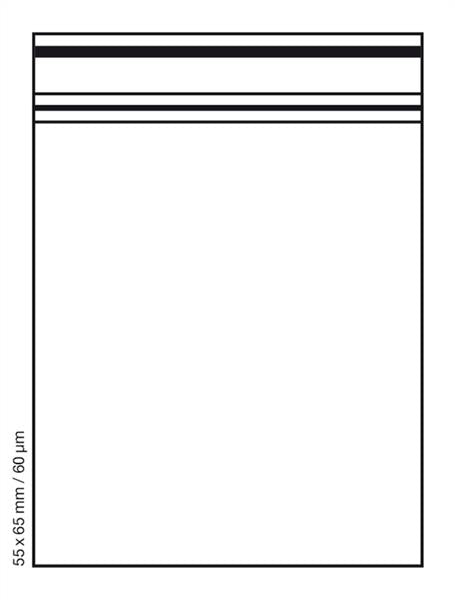 Zip-Tütchen, 60µm, 55x65mm, BLACK LINE