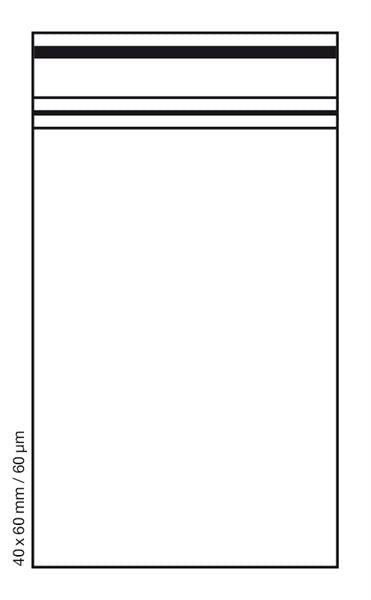 Zip-Tütchen, 60µm, 40x60mm, BLACK LINE
