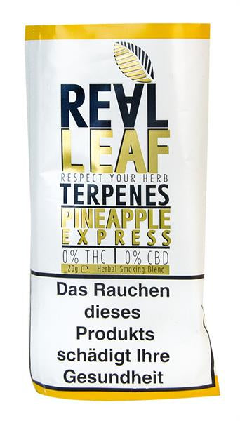 REAL LEAF mit PINEAPPLE EXPRESS Terpenen Kräutermischung-Tabakersatz, 20g