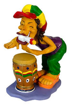 Bild in Galerie laden, Polyresin Figur, "Rastaman mit Trommel", 14cm