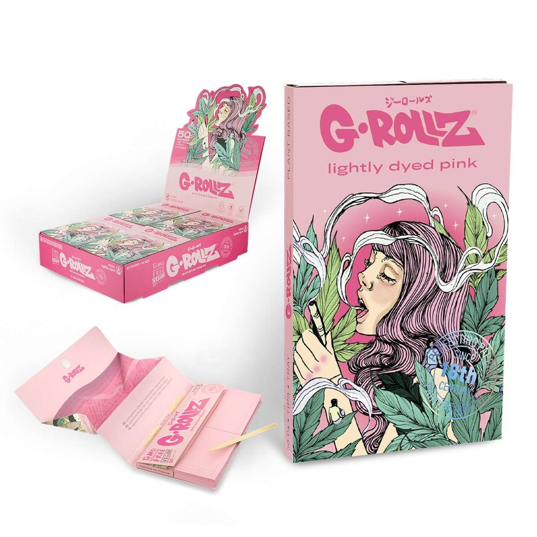 G-Rollz | Collector 'Colossal Dream' Pink - 50 '1¼' Papers + Tips & Tray