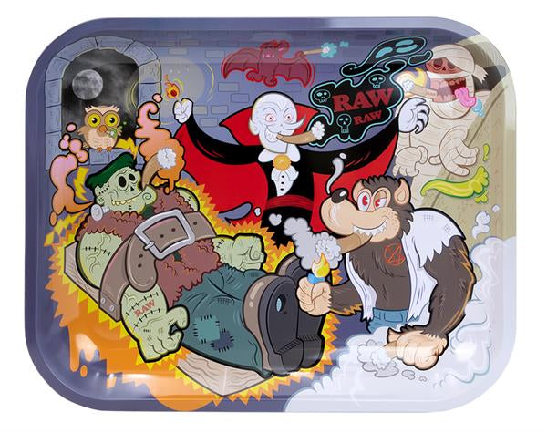 RAW Dreh-Tablett - Rolling Tray groß, "Monster Sesh"
