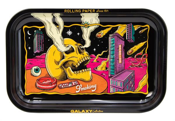 SMOKING Dreh-Tablett - Rolling Tray klein "Galaxy Collection"
