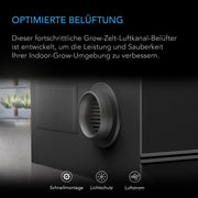 Growzelt Luftkanal-Belüftungsaufsatz, 200 mm 2er-Pack, Lichtblockierend & Staubresistent