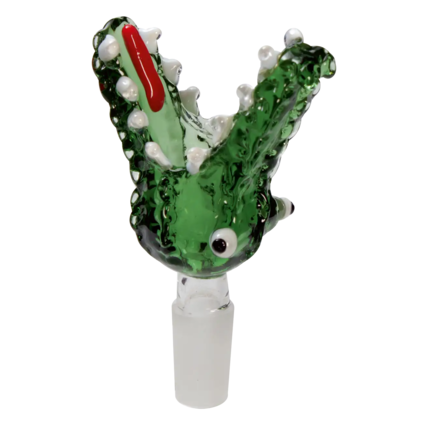 Glaskopf KROKODIL grün