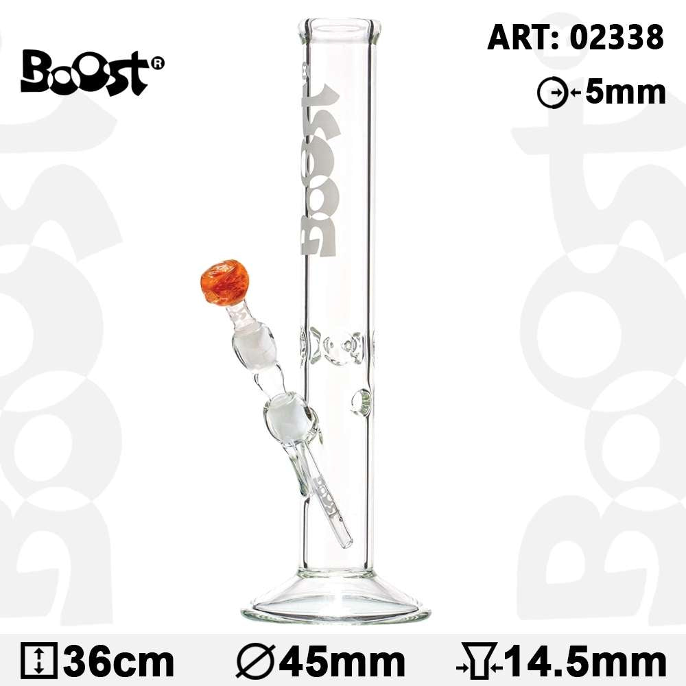 Boost | Cane Glasbong -H:36cm- Ø:45mm- Sockel:14.5mm- WT:5mm (ca.)