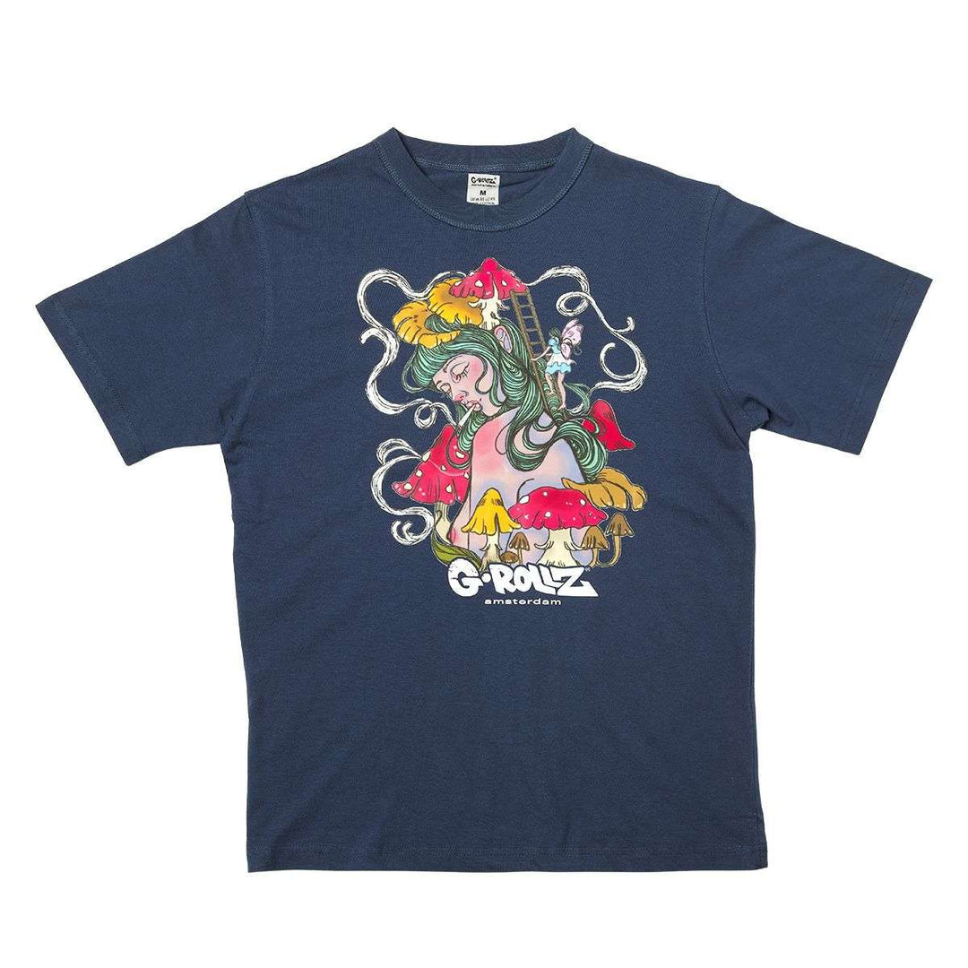 G-Rollz | 'Smokey Shroom' - Dunkelblauer Tee