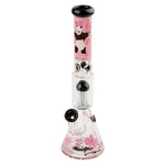 Bild in Galerie laden, G-Rollz |Banksy's Graffiti 'Panda Gunnin' - Pink Beaker Bong H:35cm - Ø:40mm