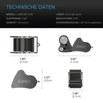 Bild in Galerie laden, Juwelier-Lupe, Taschen-Vergrößerungsglas mit LED-Licht &amp; Doppel-Linsen